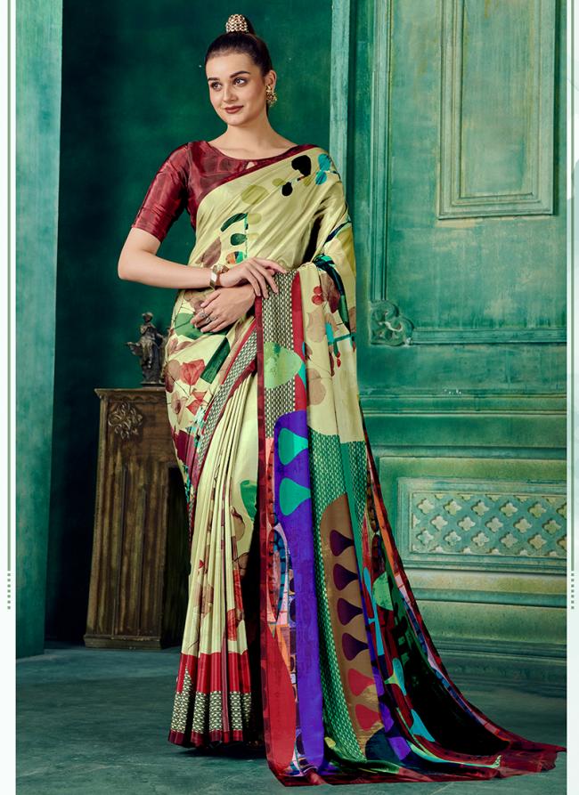 Crepe Multi Colour Casual Wear Printed Saree